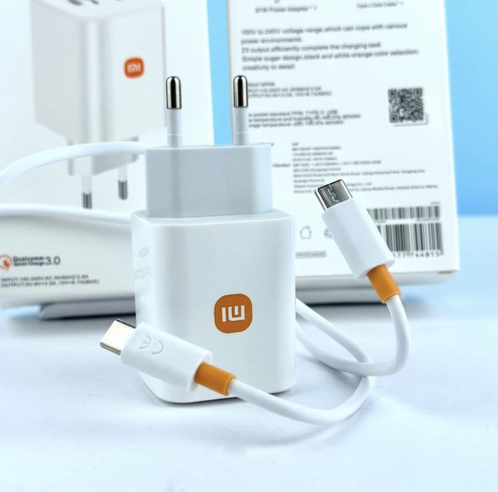 Зарядка Редми Ксиоми Мережевий зарядний пристрій Xiaomi 67w+QC3.0