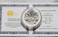Germania Mint 2021 Лист Каштана 1 унція срібла  + сертифікат!