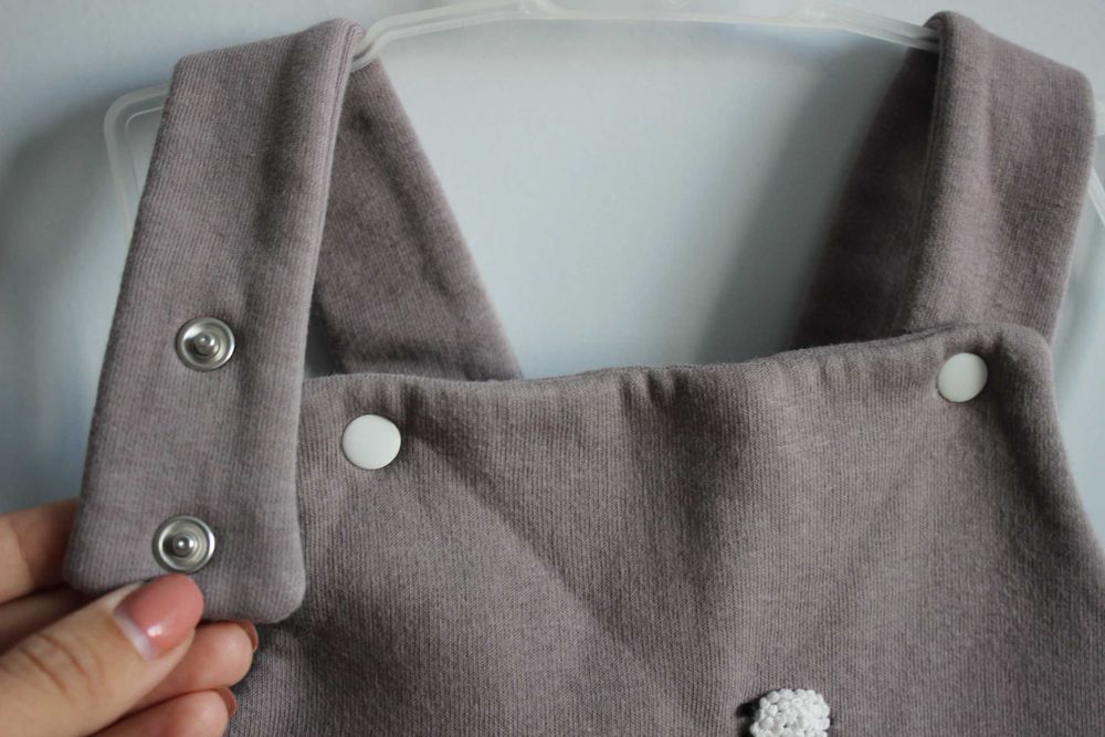 Дитячий комбінезон на флісі, полукомбінезон з вишивкою, 62 розмір