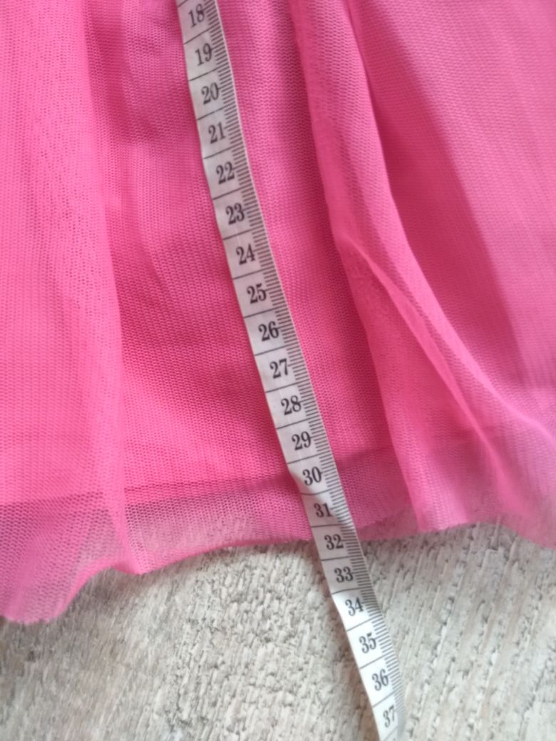 Lekka letnia różowa spódniczka tiulowa na gumce H&M r 122