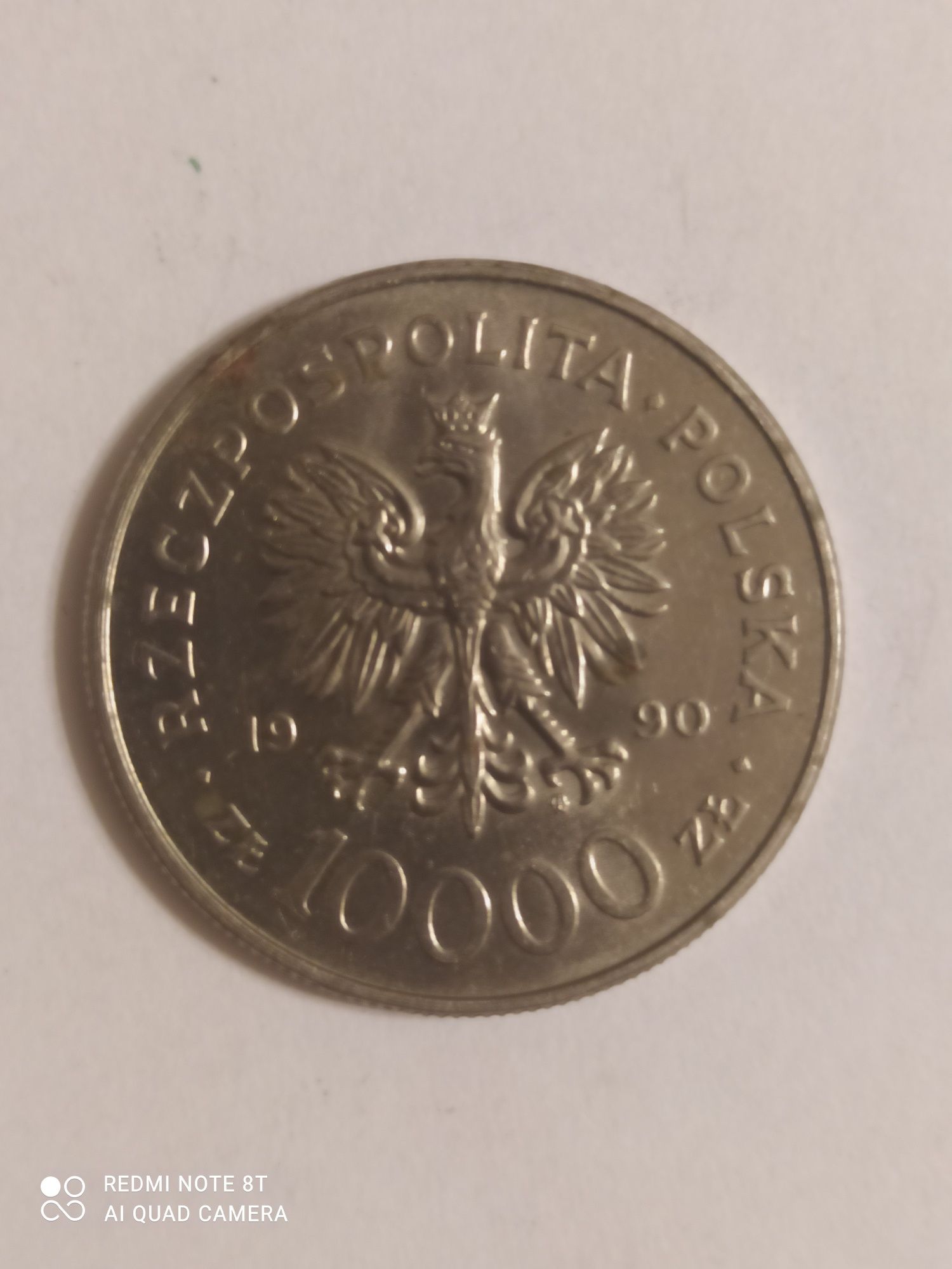 Moneta PRL Solidarność 10000. 1990r.