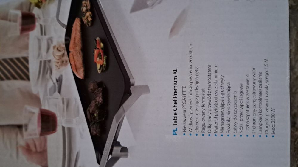 Kontaktowy grill elektryczny Princess Table Chef XXL czarny 2500 W DEF