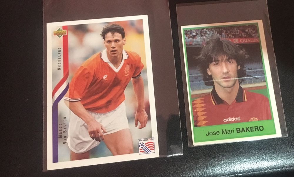 Cartas/cromos Maradona,Futre,M.van Basten,Bakero,raros