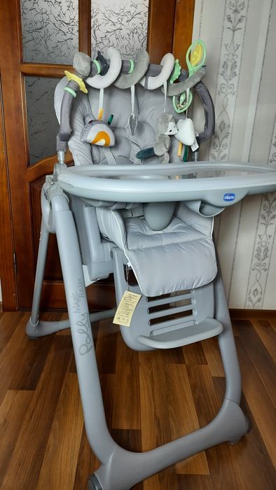‼️з НОВИМ ЧОХЛОМ Chicco polly magic relax ідеальний стілець для годува