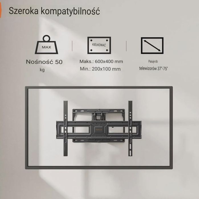 Uchwyt stojak wieszak do telewizora 37-75" bardzo mocny
