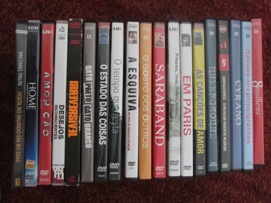 DVDs originais (Filmes, Animação, Concertos)