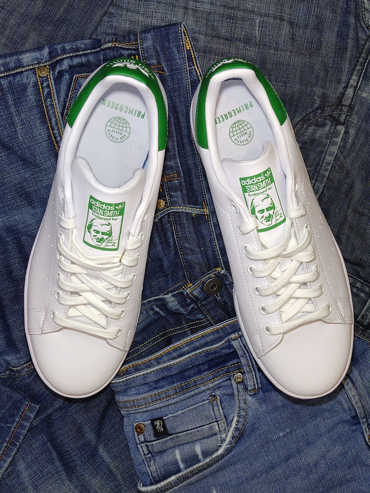 Оригінальні білі кросівки осінні Adidas Stan Smith оригінал кеди осень