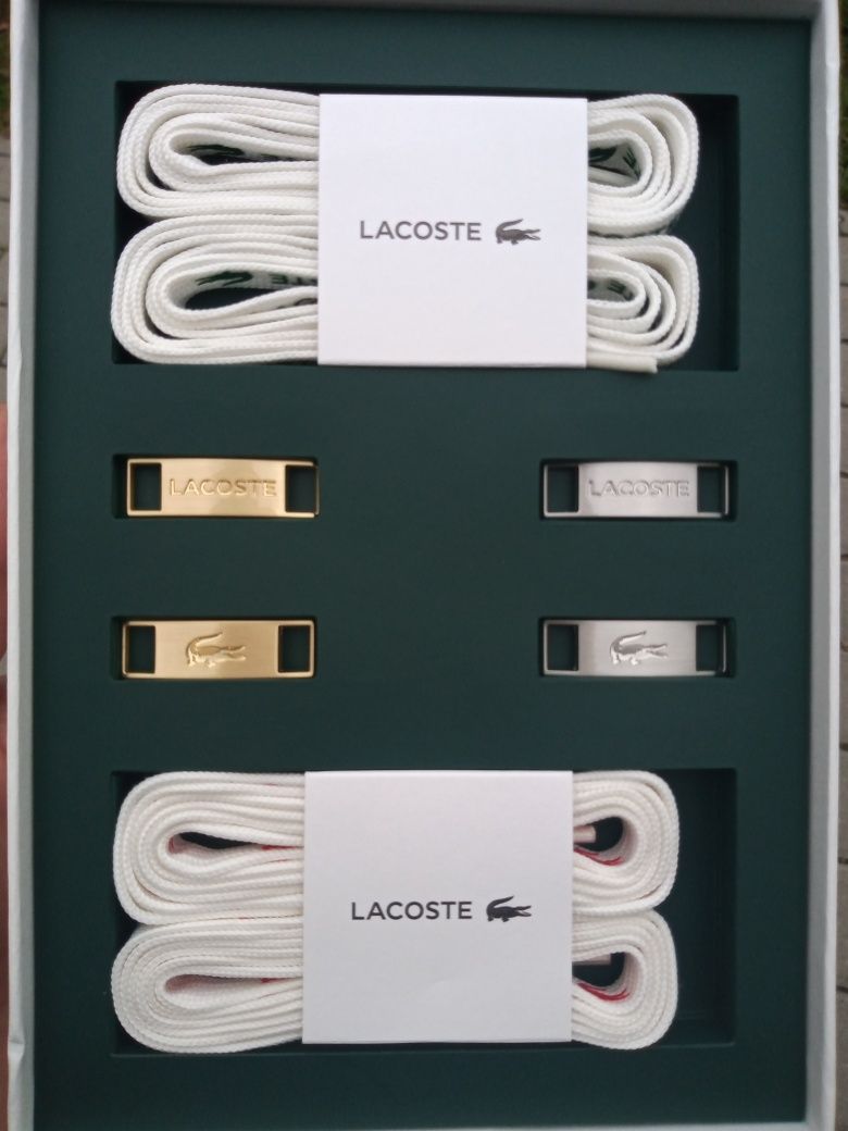 LACOSTE Zestaw Sznurówki Blaszki Nowe Limited !!!