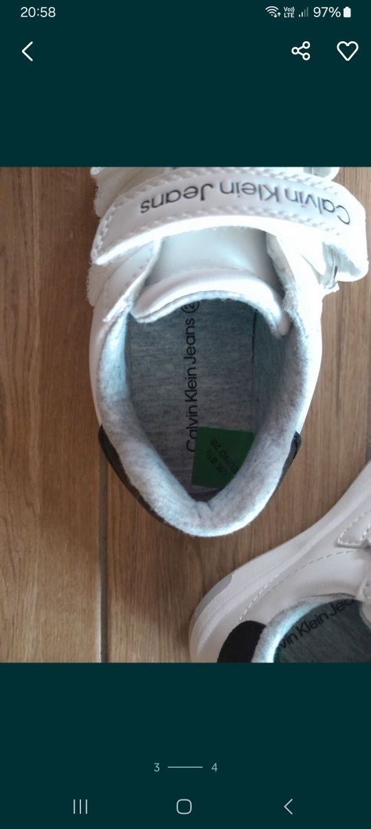 Białe adidasy Calvin Klein rozmiar 26