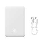 Powerbank Baseus Magnetic Mini 20000 mAh 20W - biały + kabel USB-C / U