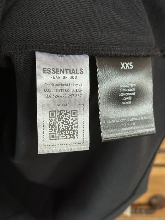 Fear of God Essentials Heavy Crewneck Tee 'Black' (FW24)
