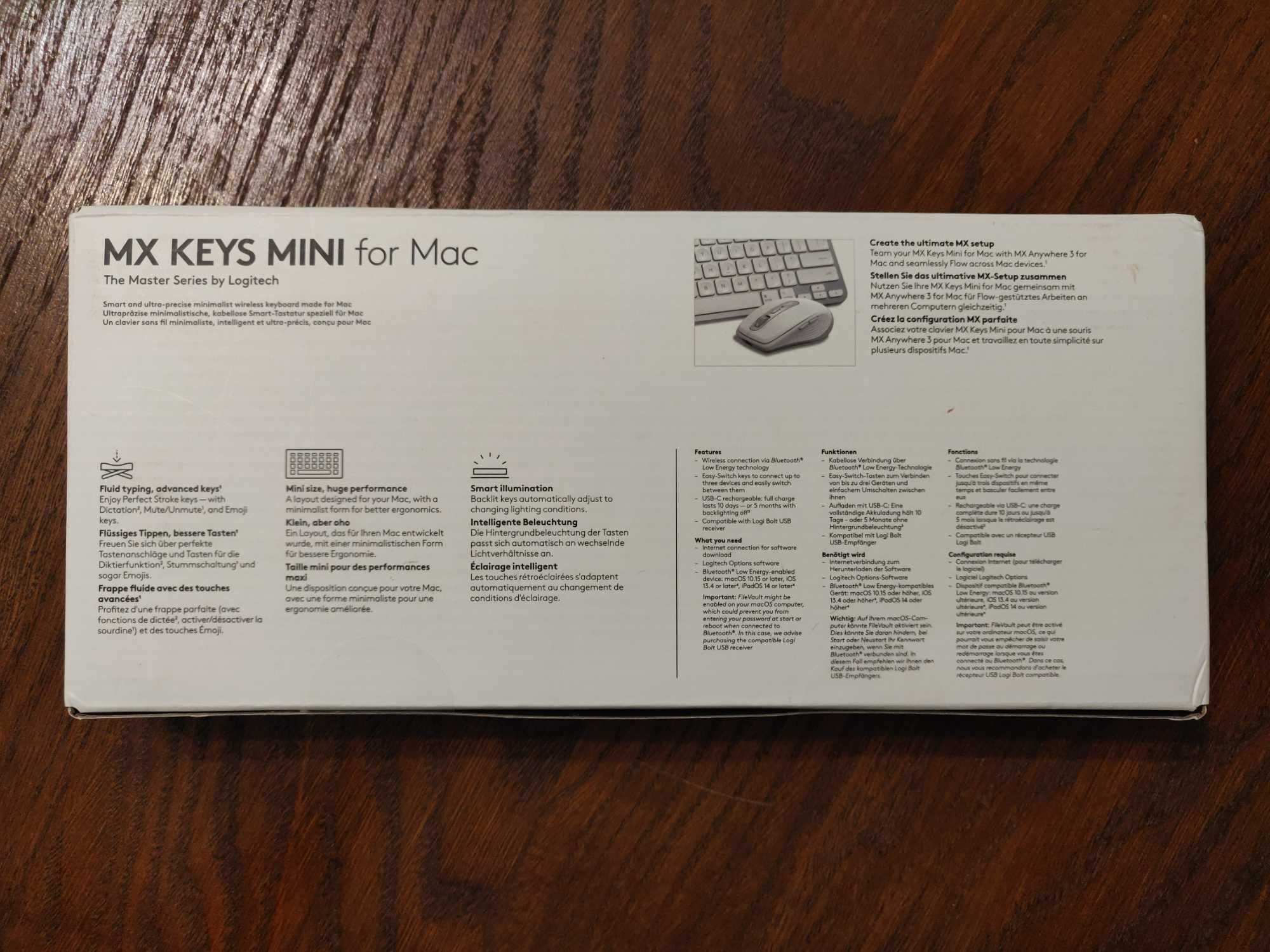 Nowa klawiatura Logitech MX Keys Mini for Mac szara