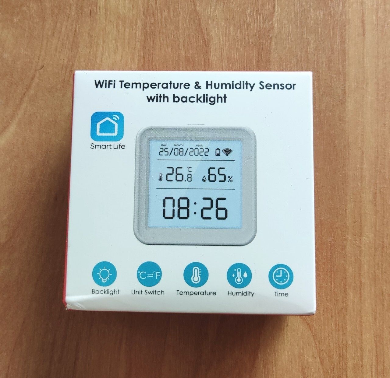 Smart Life Czujnik Higrometr Termometr Zegar i Datownik Tuya z WiFi