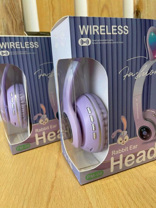 Навушники для дівчаток з bluetooth, світлом, картою памяті