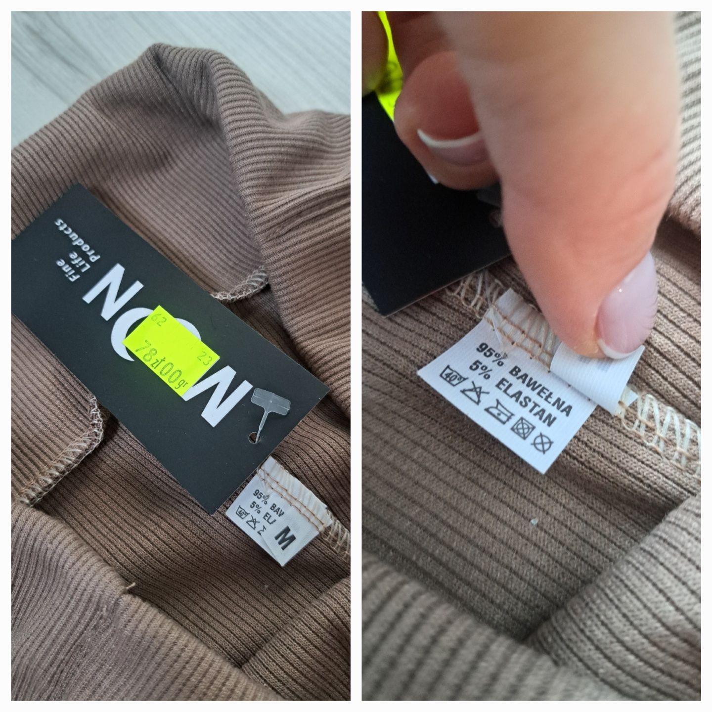 Legginsy prążkowane r.M