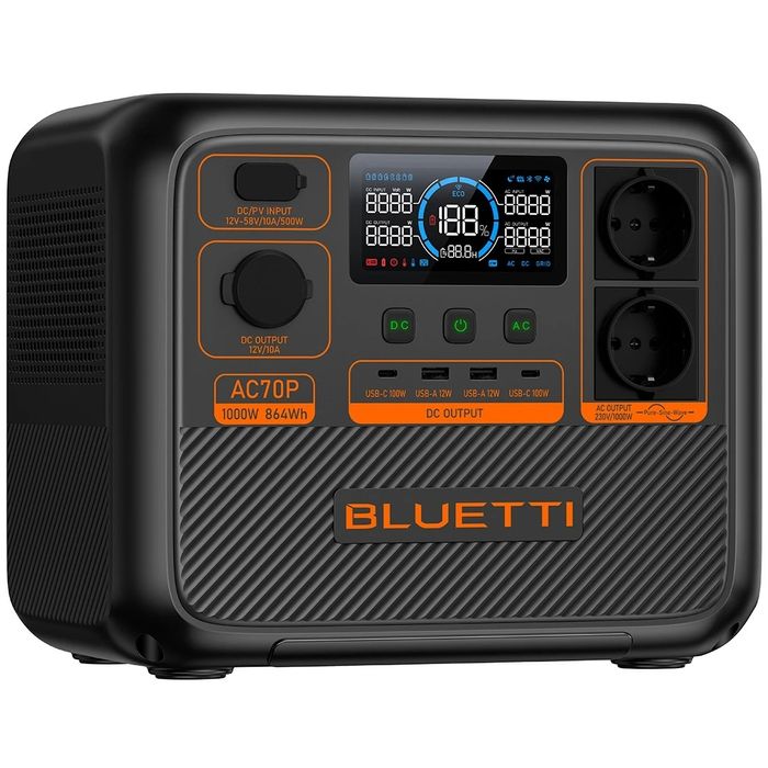 Bluetti ac70p зарядна станція для дому, котла