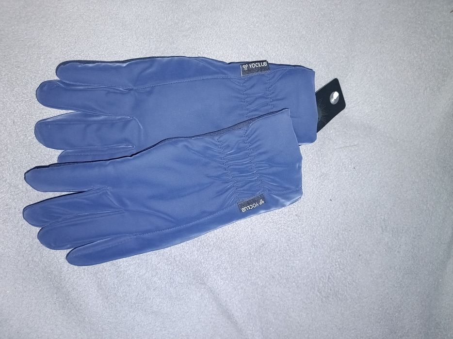 Niebieskie rękawice męskie polskie