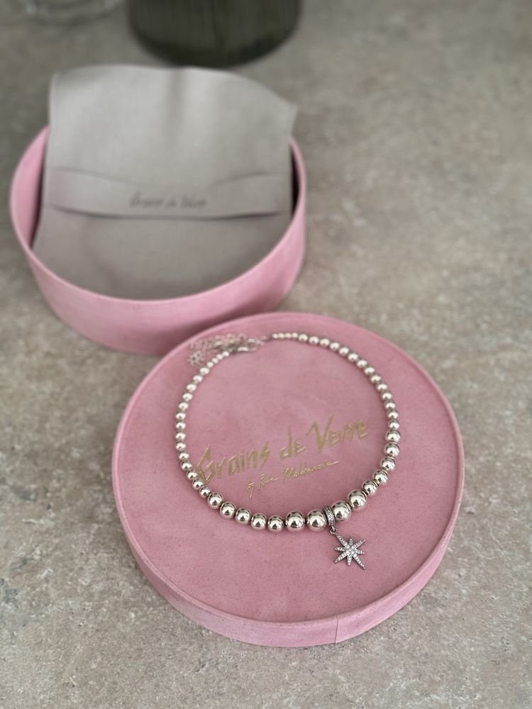 Grains de verre Чокер NEW YORK STAR SILVER
