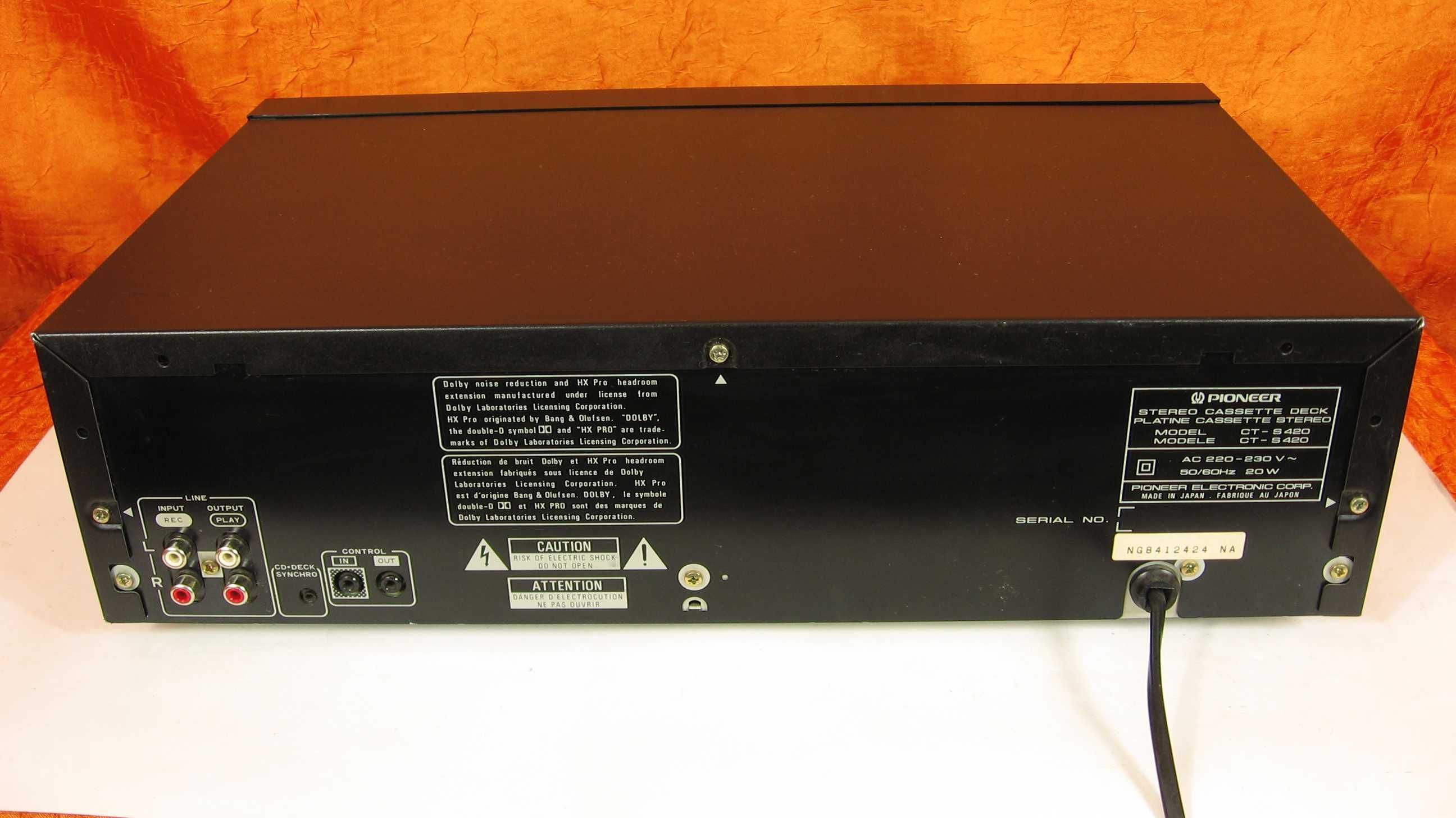 Deck magnetofon PIONEER CT-S420 3-głowice nowe paski japan