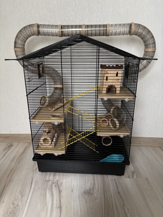 Klatka dla chomika z wyposażeniem