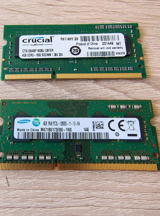 2 x RAM do laptopa po 4GB DDR3