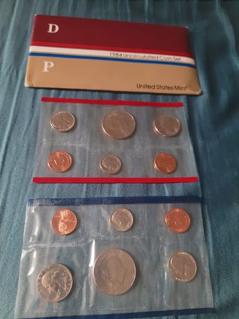 Set 10 monet Usa, half dollar Kennedy rok 1984