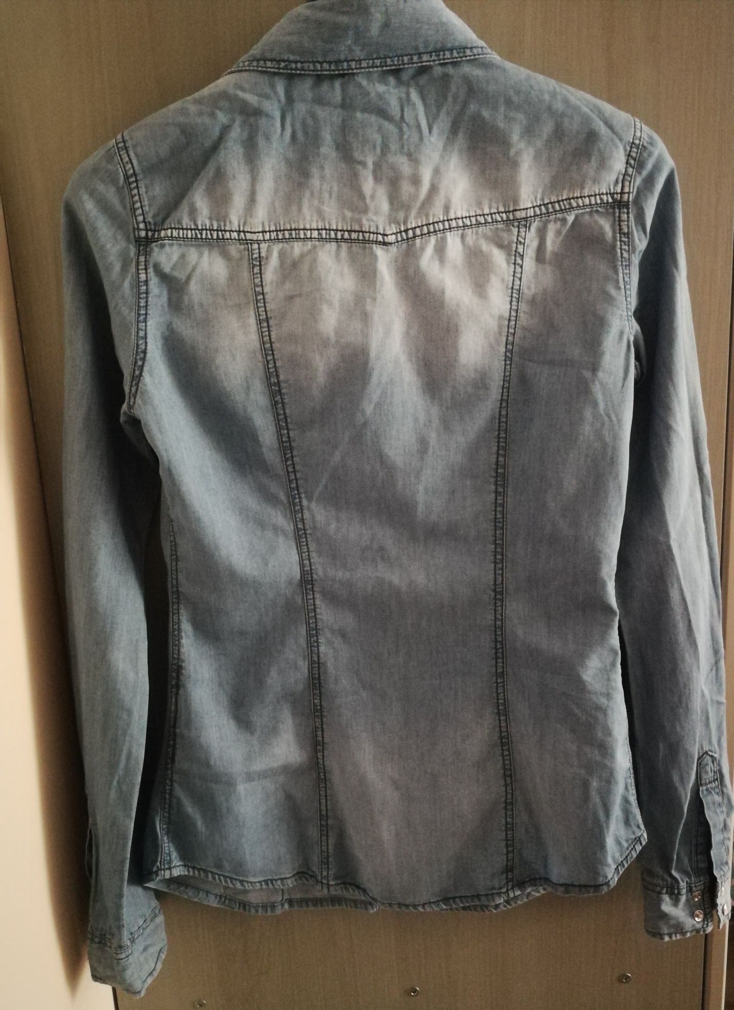 Stradivarius koszula S jeansowa kolor jeans