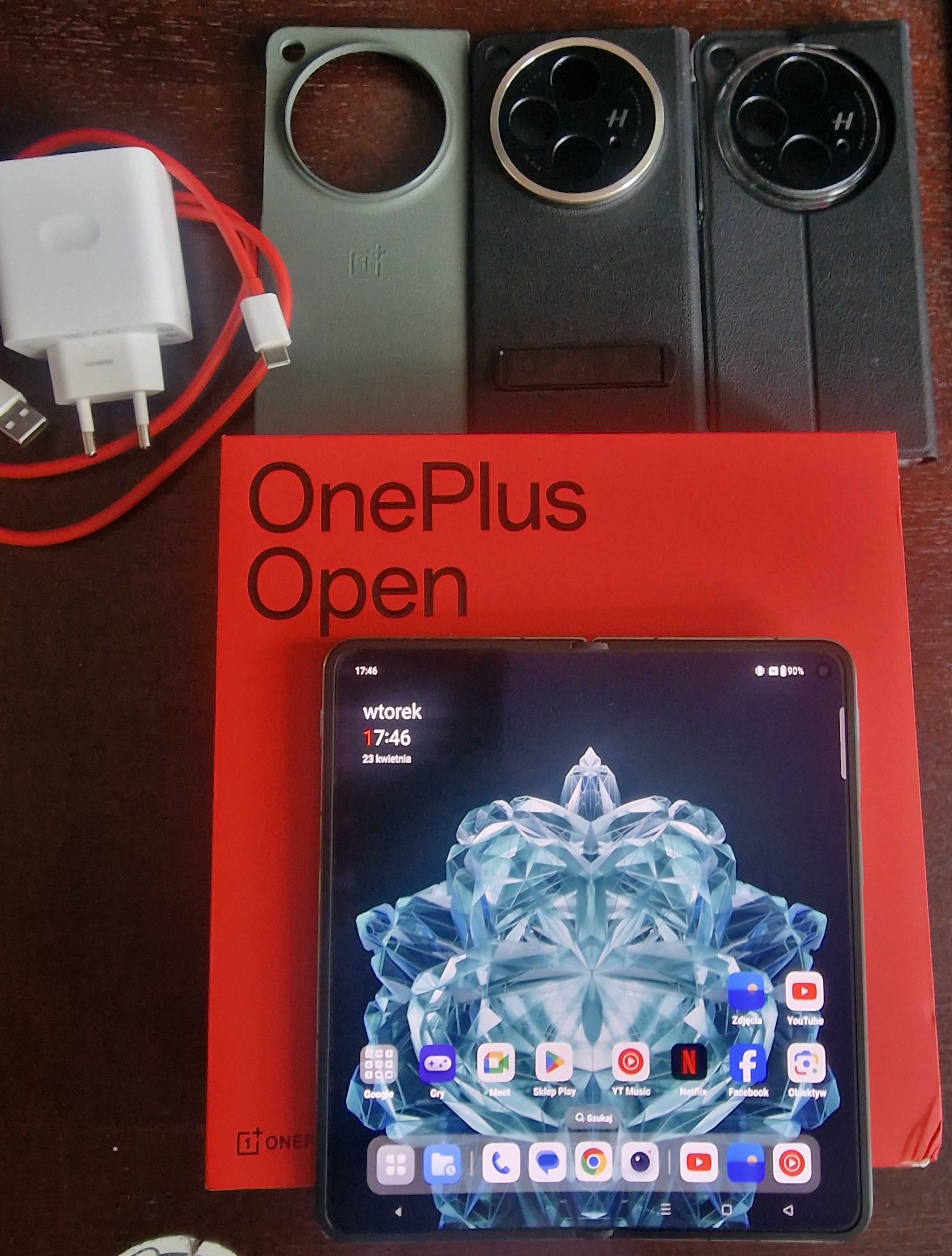 Oneplus Open 16/512GB Android 14 gwarancja etui ładowarka SUPER ZESTAW