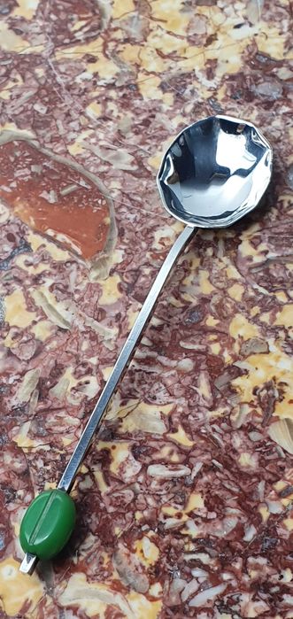 Zestaw pięknych posrebrzanych łyżeczek w stylu Art Deco Antyk, Pudełko