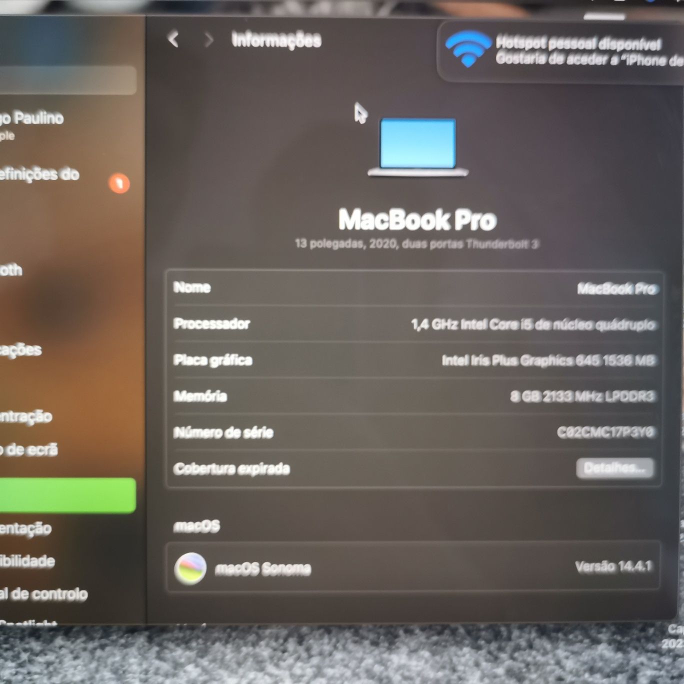 MacBook pro 13' de 2020