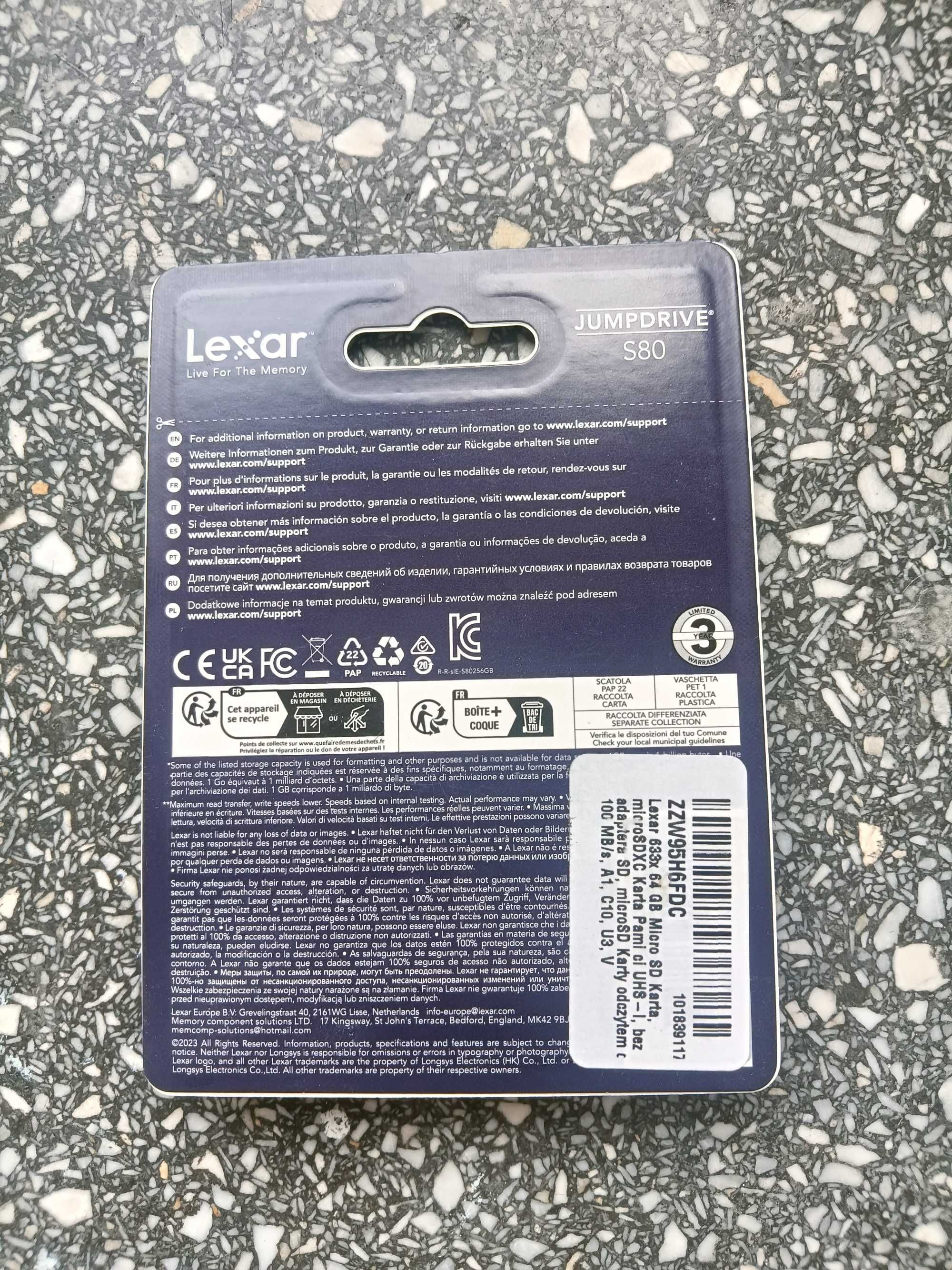 Pendrive Lexar JumpDrive S80 256GB Nowy