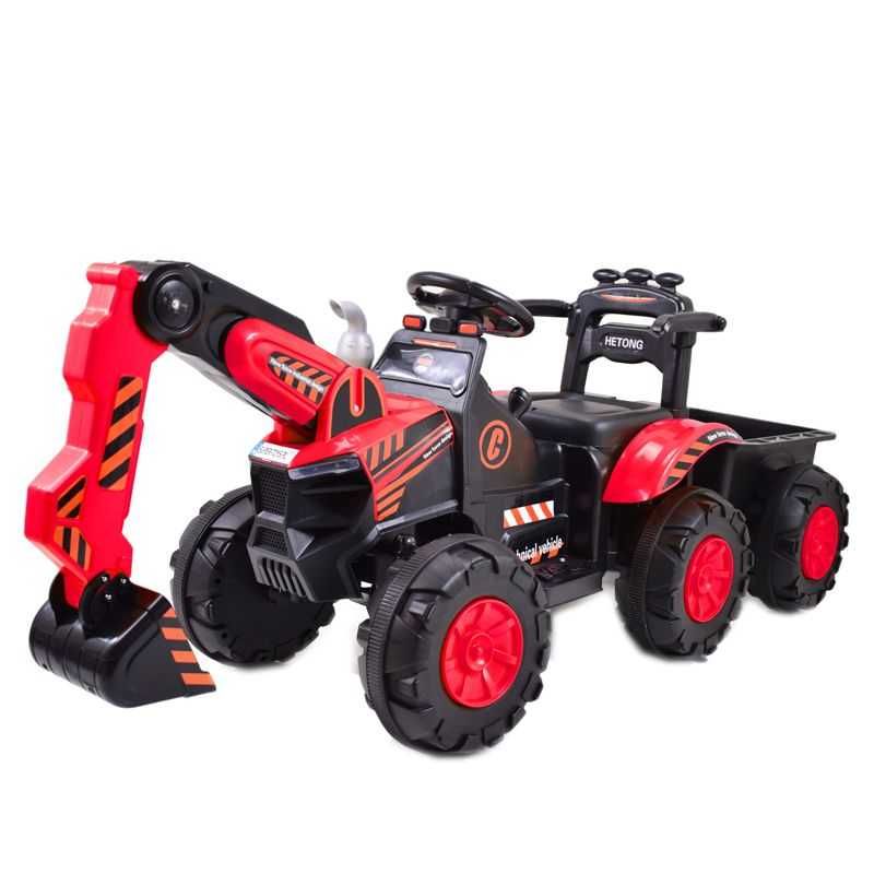 Traktor na akumulator dla dziecka Koparka z przyczepką Super prezent