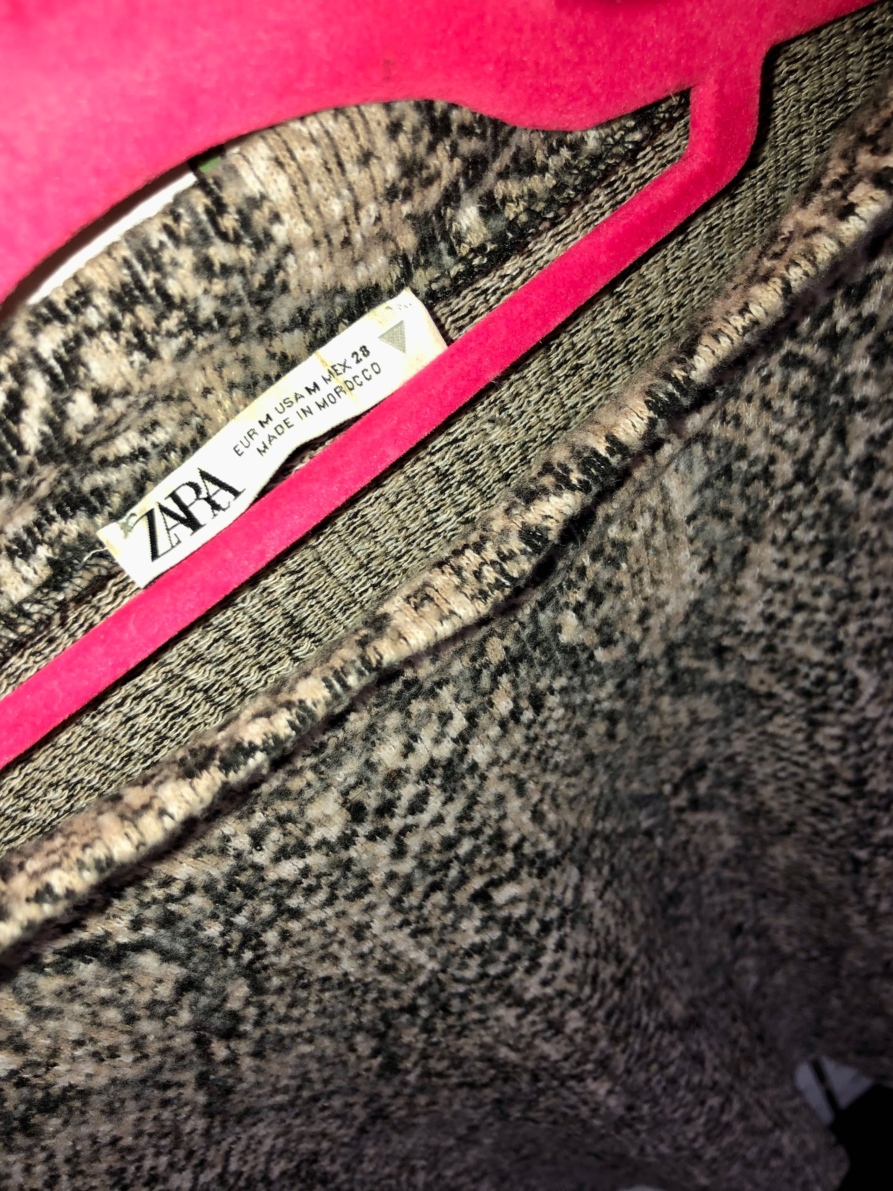 Zara wezowy wzor sweter cardigan 38 M