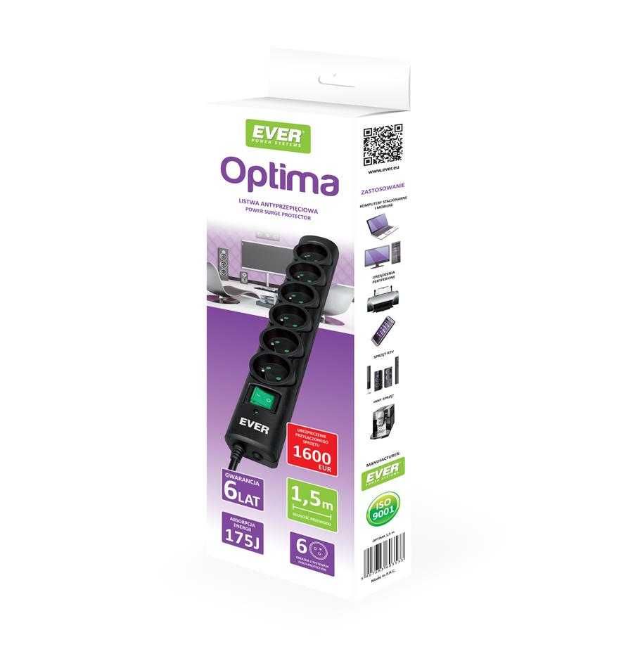 Listwa zasilająca Ever OPTIMA 1,5m FV