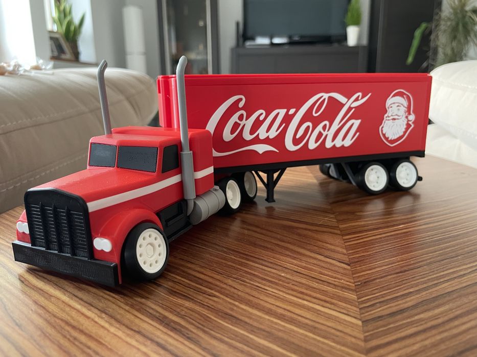 Ciężarówka Coca cola, pojemnik na cukierki, zabawka, 3D