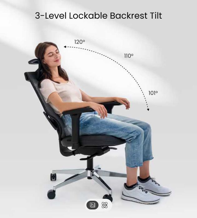 Ergonomiczne Krzesło Serii BS5 szare