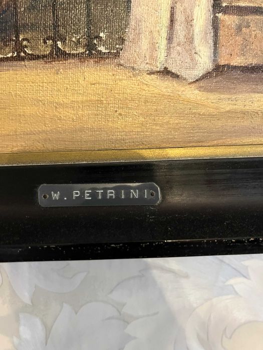 Obraz olej na płótnie Pałac na Wodzie Łazienki Włodzimierz Petrini