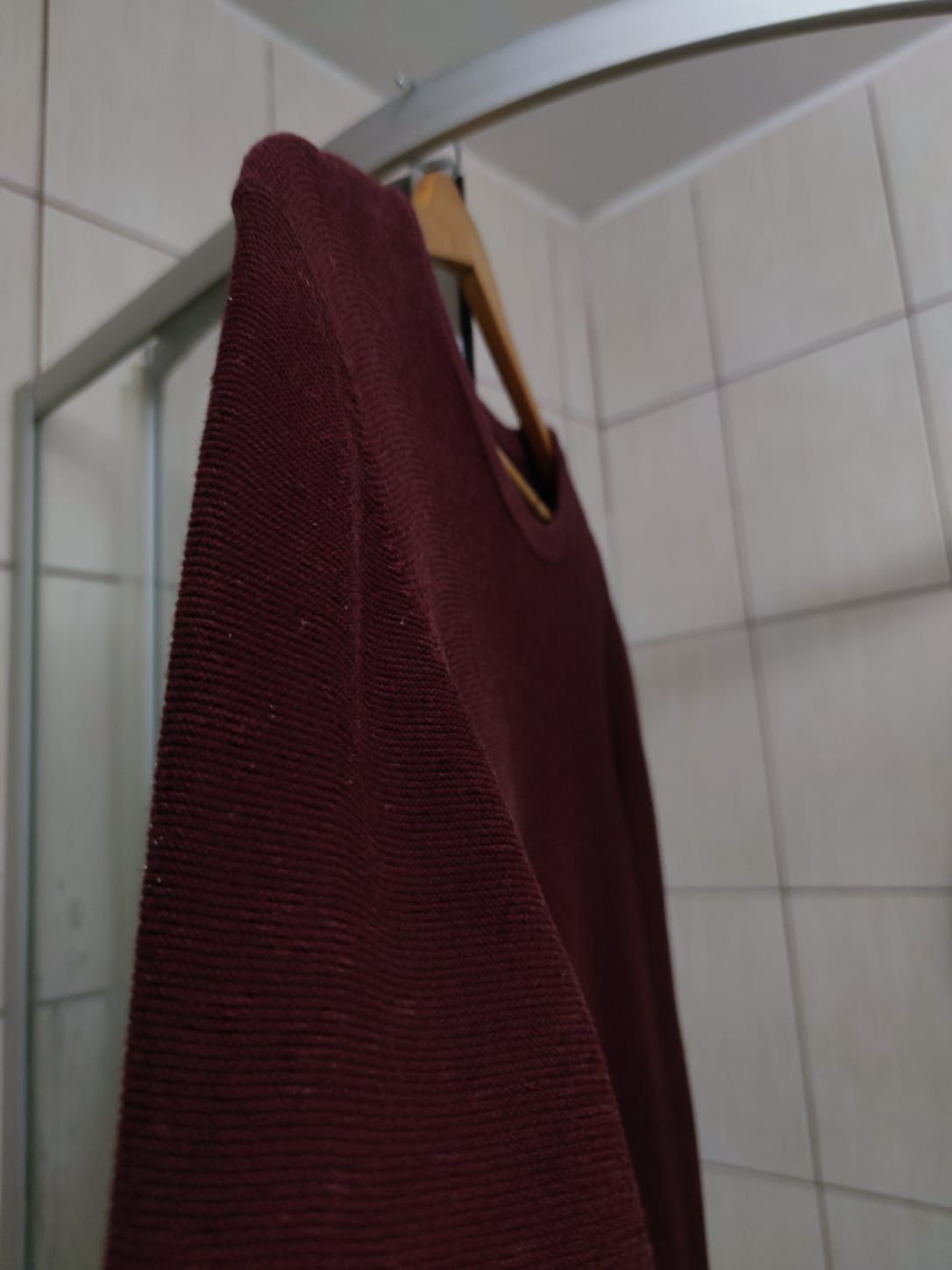 Sweter klasyczny męski L Pull&bear pull and bear white elegancki burac