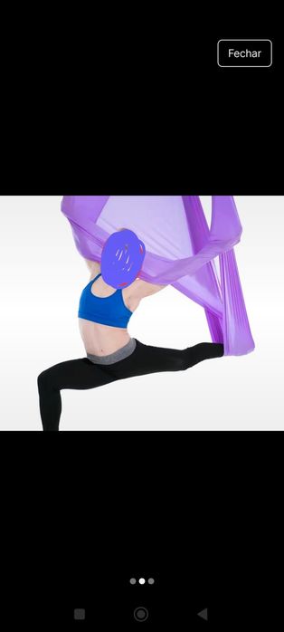 Tecido yoga aéreo violeta