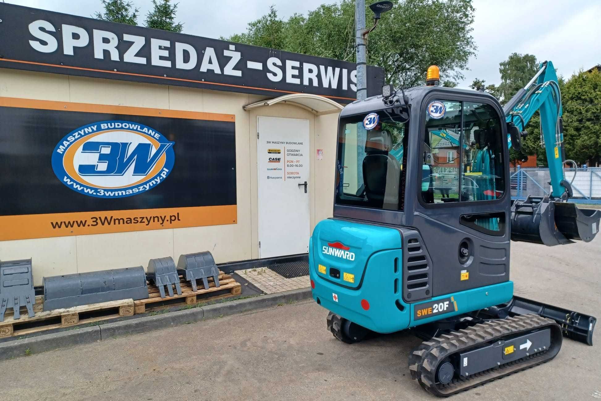 Mini-koparka SUNWARD SWE 20F Nowa 2025, 1940 kg, Gwarancja 5 lat !!!