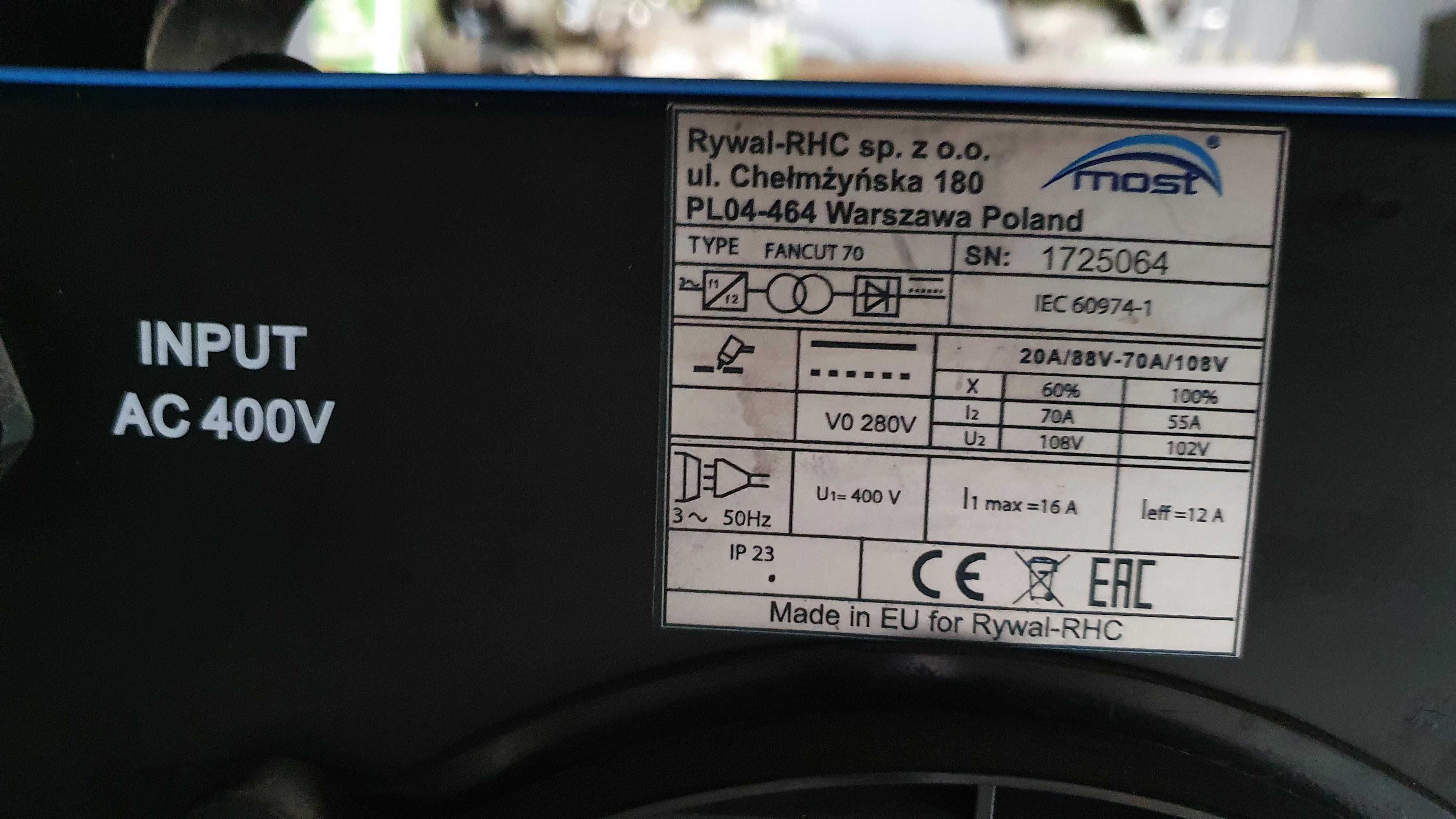 Przecinarka plazmowa Fancut 70 Most + palnik maszynowy cnc PT 100