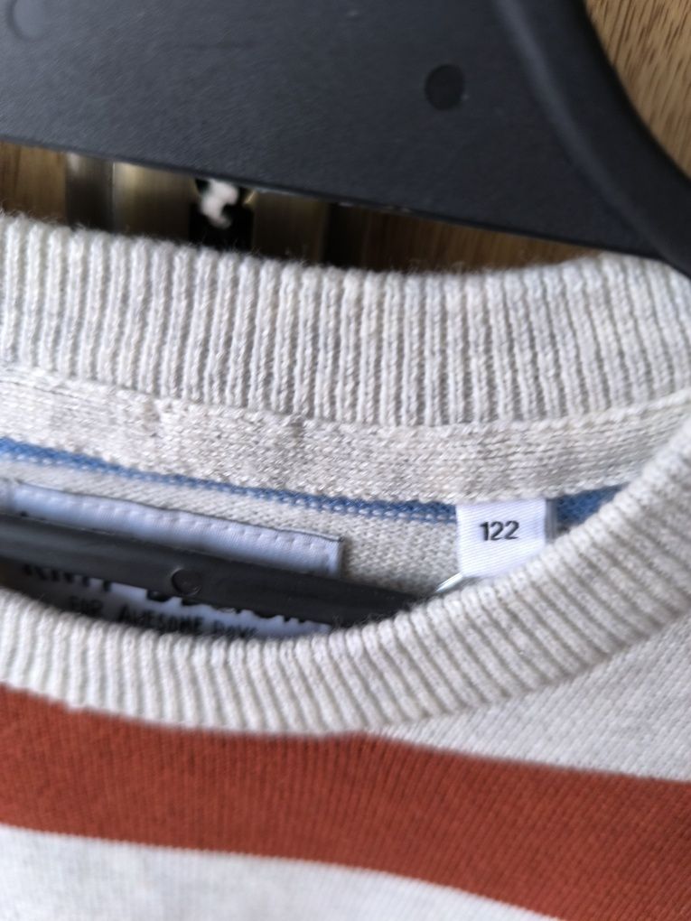 elegancki sweter dla chłopca w paski c&a 122 100% bawełna