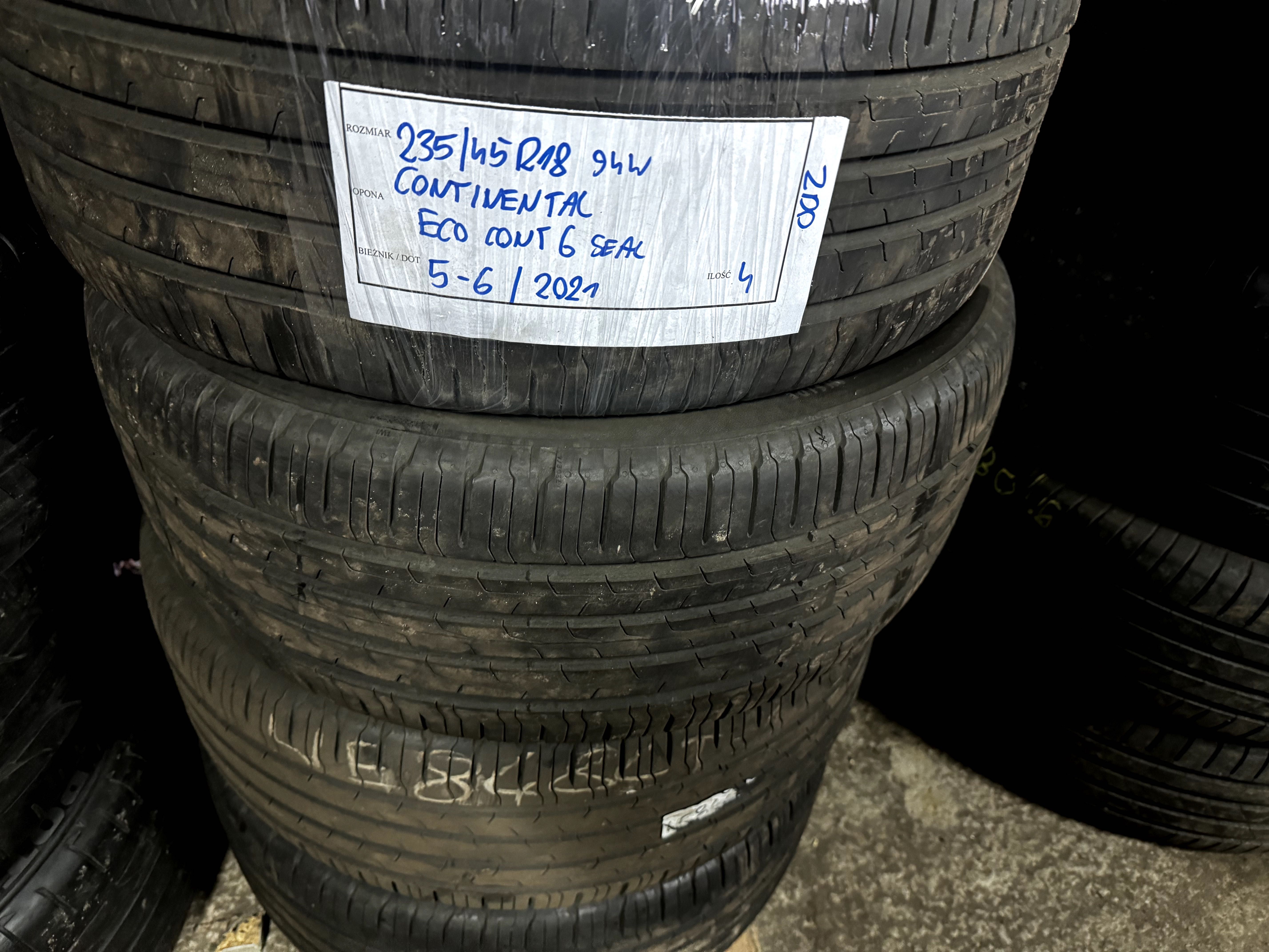 4x 235/45R18 Continental EcoContact 6 seal / 2021r.