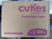 Підгузники  Cuties Premium Diapers 2 168 шт. США