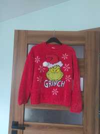 Sweter świąteczny welurowy Grinch XS 34