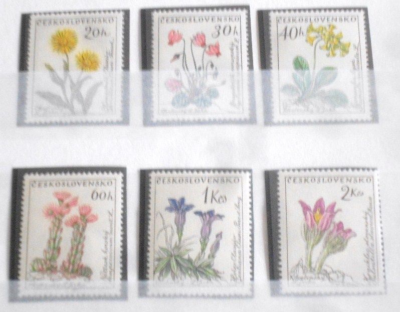 Znaczki pocztowe- Czechosłowacja -kwiaty 60r