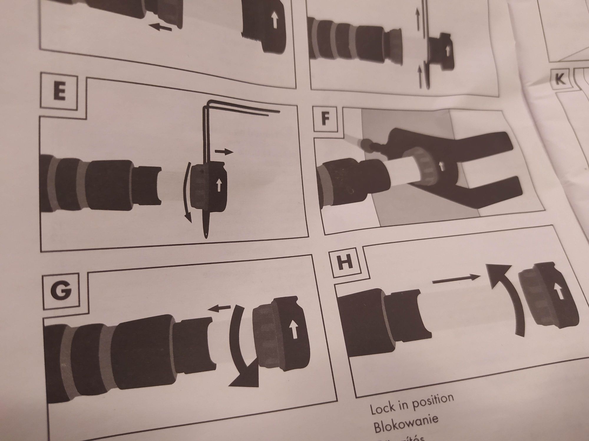 Haki metalowe czarne 2 sztuki drążek rozporowy Crivit