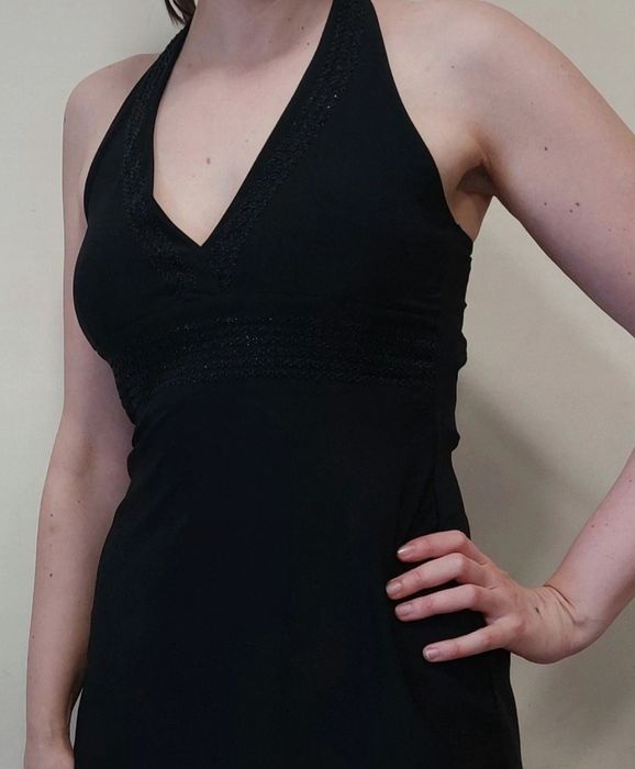 Czarna elegancka tunika z cekinami S - na sylwestra