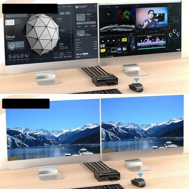 kontroler kvm kceve kc-kvm202dp  usb 3.0 2 pc vv