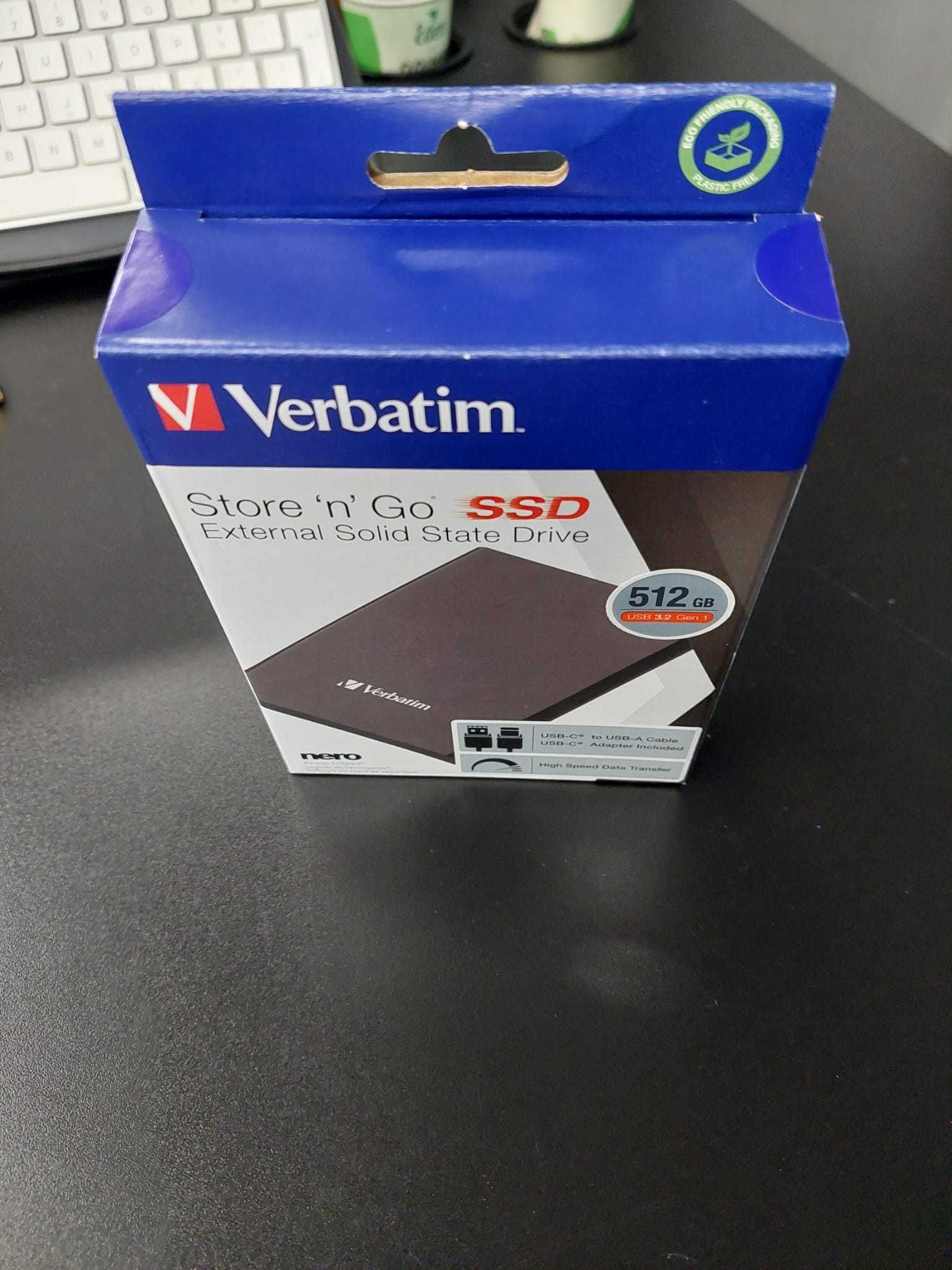 Disco externo Verbatim SSD 512GB Novo